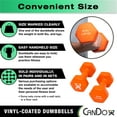 thumbnail image 4 of Economy vinyl-coated iron dumbbell, 10 pc set w/wall rack (2 ea: 1-5 lb), 4 of 5