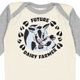 thumbnail image 4 of Inktastic Future Dairy Farmer with Cute Black and White Holstein Cows Boys or Girls Long Sleeve Baby Bodysuit, 4 of 5