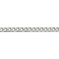 thumbnail image 2 of Sterling Silver Rhodium-Plated 6mm Curb Chain (22 X 6) Made In Italy qcb150r-22, 2 of 5