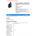 thumbnail image 2 of Power Steering Pump - Compatible with 2007 Chevrolet Silverado 3500 Classic 6.6L V8 - A1 Cardone, 2 of 2