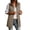 05-Khaki, variant on Women's Long Quilted Vest Stand Collar Zip Up Sleeveless Jacket with Pockets