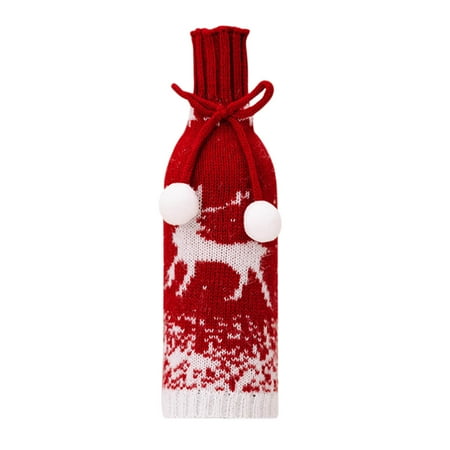 

Christmas Decorations Knitted Red Wine Bottle Set Reviewed By Order Elderly Snowman Knitted Wine Bottle Set Gradually Changing Color Wine Set