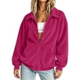 thumbnail image 2 of BUIGTTKLOP Corduroy Jackets for Women Full Zip up Long Sleeve Shirts Collared Casual Jackets Winter Clothes, 2 of 8