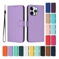 thumbnail image 2 of Flip Lanyard Wallet  Card Slot Leather Case For iPhone 16 ProMax iPhone16Pro iPhone16Plus iPhone16 Etc, 2 of 11