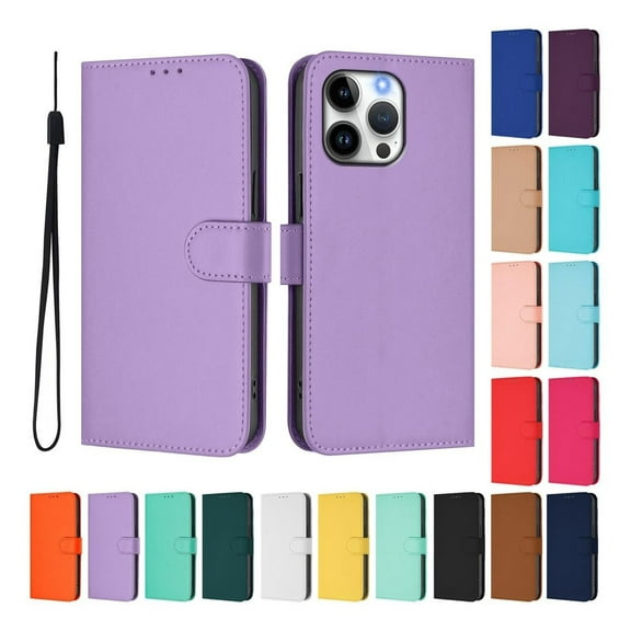 Flip Lanyard Wallet Card Slot Leather Cover For iPhone 15 Pro Max 15 Pro 15 Plus 15 14 Pro Max 14 Pro 14 Etc