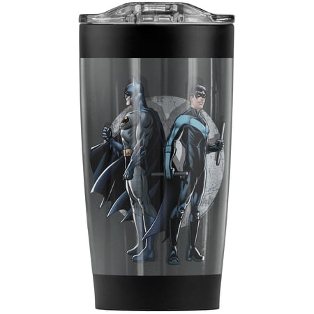 Logovision Batman And Nightwing Cup 20 oz Black Insulated Stainless Steel Cup