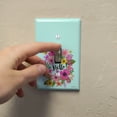 thumbnail image 3 of Hello with Pretty Flowers Plastic Wall Decor Toggle Light Switch Plate Cover, 3 of 4