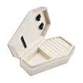 thumbnail image 4 of Caja de joyería de terciopelo, caja de regalo de joyería, estuche de viaje de joyería portátil protector, estuche de almacenamiento de exhibición de beige, 4 of 8