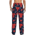 thumbnail image 7 of Salouo Rose Flower Print Pajama Pants for Men, Lounge Pants Elastic Waistband Casual Men's sleepwear Loungewear Sleep Pajama Pant -X-Large, 7 of 7