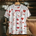 thumbnail image 1 of Xuyuer Valentine's Day Women's Tshirts Holiday Party Funny Costume 3D Print Funny Tuxedo Graphic T-Shirt Novelty Short Sleeve Crewneck Shirt Circus Costume Showman T-Shir, 1 of 9