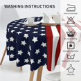 thumbnail image 4 of 4th of July Tablecloth 70 Inch Round Patriotic Table Cloth Red Stripes American Flag Tablecloth Independence Day Memorial Day Table Cover for Kitchen Party Dining Picnic Indoor Outdoor Decor, 4 of 6