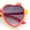 Yellow Fuchsia, variant on Girls Kids Size Pop Color Flip Up Heart Shape Plastic Sunglasses Blue Pink Black