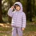 thumbnail image 6 of ZBSOKO Kids Puffer Jackets Hooded Full Zip Winter Outerwear with Pocket Lightweight Solid Color Padded Coats Warm Clothes Sizes 0-15 Years, 6 of 7