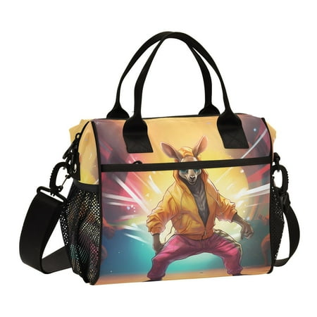 Kangaroos Hoodie Cooler Bag Lunch Bag Soft Cooler Cooling Tote Insulated Lunch Box for Adult Men Women
