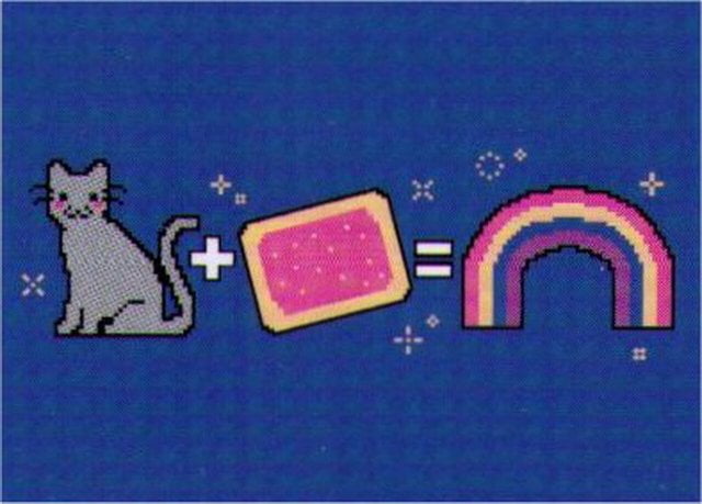 rainbow pop tart cat in outerspace rainbow pop tart cat in outerspace