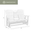 thumbnail image 3 of Glider Bench - Dual Fan Back, Drop Table - Outdoor Patio Seating - Light Gray, 3 of 5