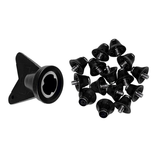 Almencla 12 Pcs Crampons de Chaussures de Football Rugby Vis de Filetage M5 Confortables Noir