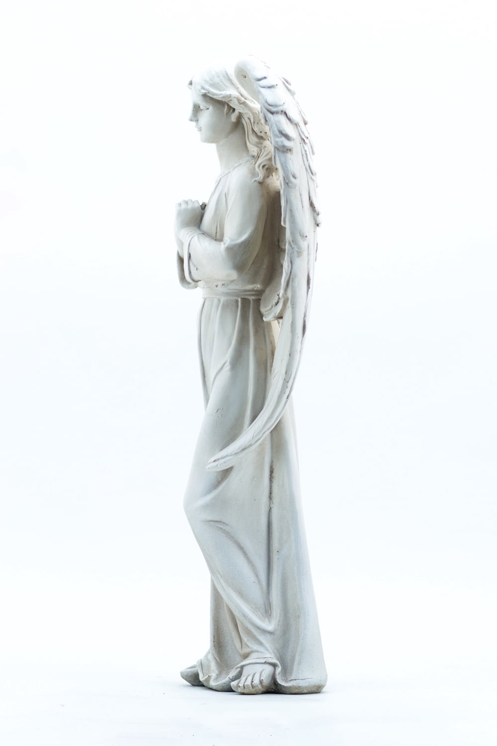 Hi-Line Gift Polyresin Traditional Garden Sculpture, White