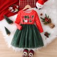 thumbnail image 6 of Rhuody Girls' Dresses Long Sleeve Cartoon Prints Tulle Formal Dress Round Neck Holiday Party Princess Ball Gown Simple Wear, 6 of 9