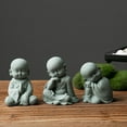 Buddha StoneStatue Little Buddhist Monks Tibetan Buddhism Figurines
