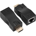 thumbnail image 1 of Yosoo Health Gear Cat5e/Cat6 to HDMI Extender 30m 2Pcs HDMI 30m To RJ45 Network Cable Extender HDMI Converter Repeater Over Extender Converter Interface CAT-5e CAT6, 1 of 5