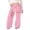 01-Pink, variant on YAYUBA Girls Wide Straight Leg Loose Sweatpants Elastic Waist Drawstring Jogger Pants, Pink, 11-12 Years