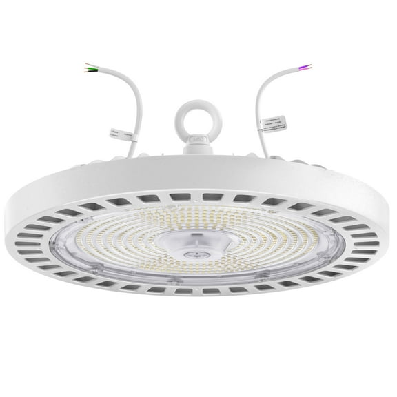Sunco High Bay LED Shop Lights UFO, Warehouse Commercial Bay Lighting, 30000 LM, 5000K Daylight, 200W, Dimmable (0-10V), Wet Rated, Shatterproof, for Workshop, Garage, Schools UL.