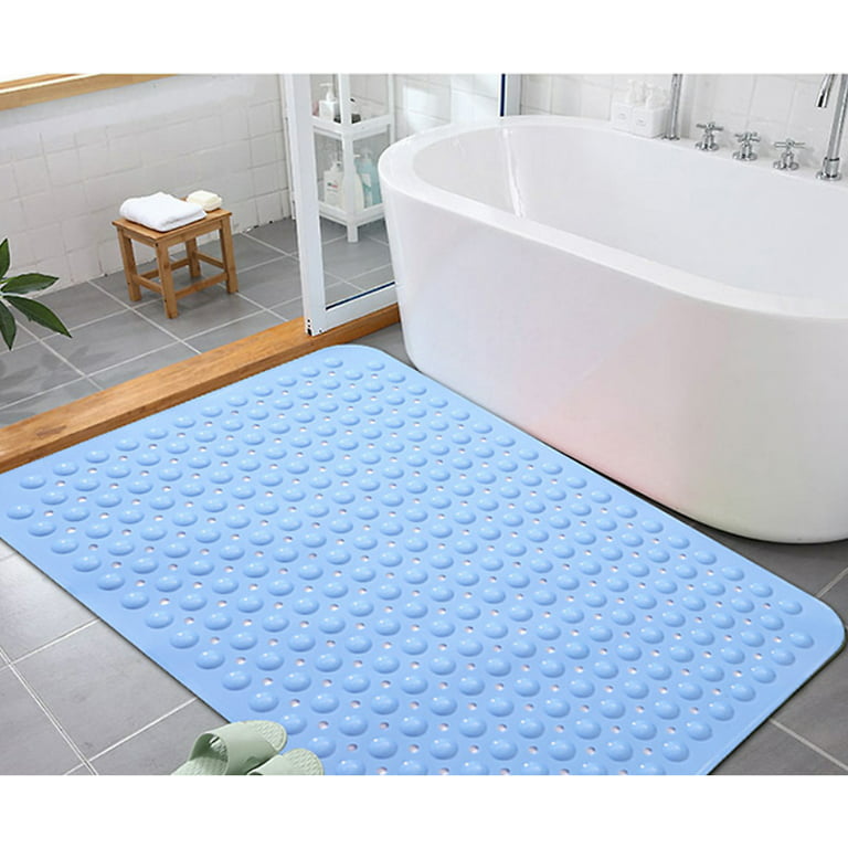Huntermoon Silicone Mat Bathroom Non-Slip Mat Shower Toilet Silicone  Non-Slip Mat Floor Mat Door Non-Slip Silicone Mat With Water Hole And  Suction Cup 