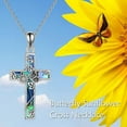 thumbnail image 6 of Cross Necklace Sterling Silver Religious Cross Pendant Jewelry Christian Gifts for Women Men, 6 of 10