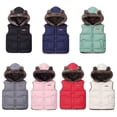 thumbnail image 6 of GYRATEDREAM Toddler Boys Girls Hooded Puffer Vest Padded Warm Winter Jacket Lightweight Sleeveless Bear Ears Zipper Up Coat for 1-2Y Red, 6 of 6