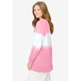 thumbnail image 3 of Woman Within Plus Size Tie-Dyed Knit Sweatshirt Tunic, 3 of 6