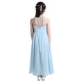 thumbnail image 2 of YiZYiF Kids Girls Chiffon Flower Girl Dress Hollow Back Wedding Birthday Party Dress, 2 of 6