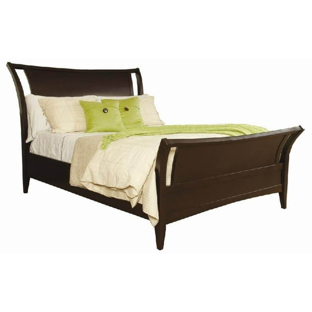 Kensington Sleigh Bed In Java Finish King Com Kensington Sleigh Bed In Java Finish, Java King Size Platform Bed