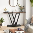 thumbnail image 2 of Industrial Console Table Hallway Table for Entryway, Rustic Brown, 2 of 7