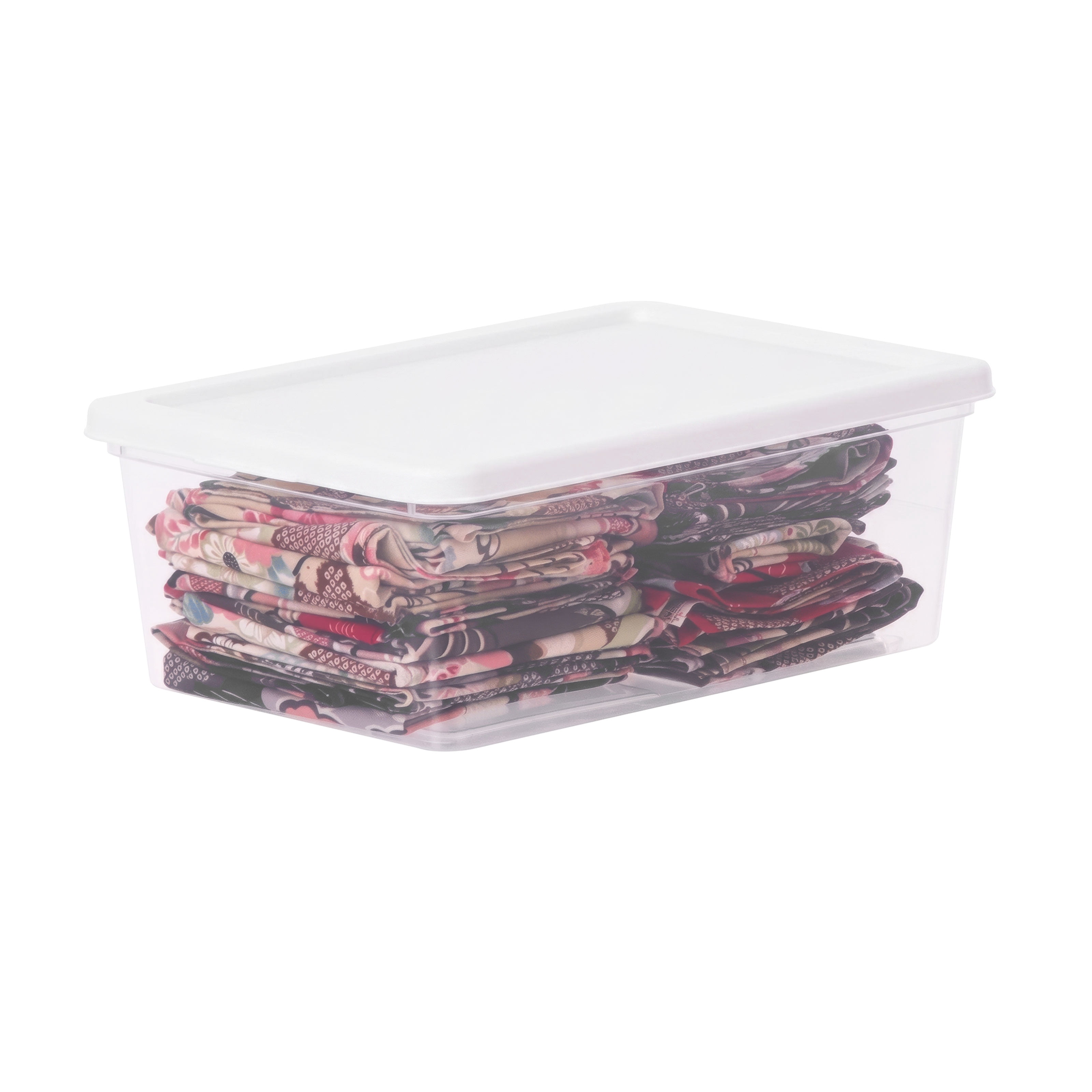 IRIS 6 Qt. Plastic Storage Bins with Lids, Stackable Containers and Totes, Clear, 8Pk