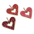 thumbnail image 3 of Open Heart Paper Bead Christmas Ornament (Valentine's Colors) - Fair Trade, Handmade in Uganda, 3 of 3