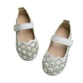 thumbnail image 3 of Zanarzt Girls Mary Jane Dress Shoes Dress Shoes for Girls Bow Flower Girl Mary Jane Flats Little Girl Dress Shoes for Wedding Party Birthday White,US 11.5, 3 of 4