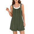 thumbnail image 2 of DailyTrove Women's Layered Romper Dress, Sleeveless Casual Playsuit with Shorts, 2 of 6