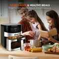 thumbnail image 6 of MIRASTON 6.5QT Smart Digital Air Fryer - 8 Preset Programs, Digital Touchscreen Control, Heat-Retaining Visual Window, Stainless Steel, 6 of 10