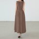 thumbnail image 3 of WILLBEST Vestidos De Mujer Vestido Casual Sin Mangas De Color Sólido Para Mujer Vestido Midi De Verano Con Cintura Ajustada A La Moda, 3 of 3