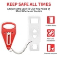 thumbnail image 3 of Portable Door Lock 2Pack Extra Lock for Additional Privacy and Safety in Home,Hotel and Apartment,Prevent Unauthorized Entry,Protect Family Security in Traveling,Home,Bedroom,Hotel,Apartment,AirBNB, 3 of 5