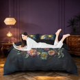 thumbnail image 3 of Homewish Hippie Sun Moon Duvet Cover Queen, Flower God Queen Bedding, Black Reversible 3 Pieces, 1 Duvet Cover and 2 Pillowcases, 3 of 6