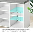 thumbnail image 4 of Dkelincs 3-Tier Shoe Rack Bench with Storage 10 Compartments Entryway Bench with Cushion, White, 4 of 8