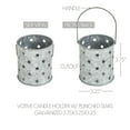 thumbnail image 4 of VHC Brands Patriotic Metal Votive Candle Holder w/ Punched Stars Galvanized 3.75x3.25x3.25, Independence Day Decor, Decorative Table Top Accent, Fourth of July Decorations, Galvanized Grey, 4 of 5