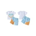 thumbnail image 2 of AceBaby Toddler Baby Boys Summer Clothes Set 3M-3T Ice Cream Baseball Print Short Sleeve T-Shirts and Shorts 2Pcs Outfits, 2 of 9