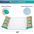 thumbnail image 4 of Aqua-Leisure 4-in-1 Monterey Hammock Pool Float, Teal/Orange Stripe, 250 lb Capacity, 4 of 8
