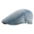 thumbnail image 2 of D-GROEE Unisex Denim Newsboy Hats Flat Retro Style Cabbie Driving Berets Hat Cotton Dad Cap for Men Women, 2 of 8