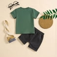 thumbnail image 3 of Futezty Toddler Boys Clothes Summer Outfit Sets, Boys Easter Set Toddler Summer Two Piece Carrot Embroidery Short Sleeve T Shirt Shorts, 3 of 7