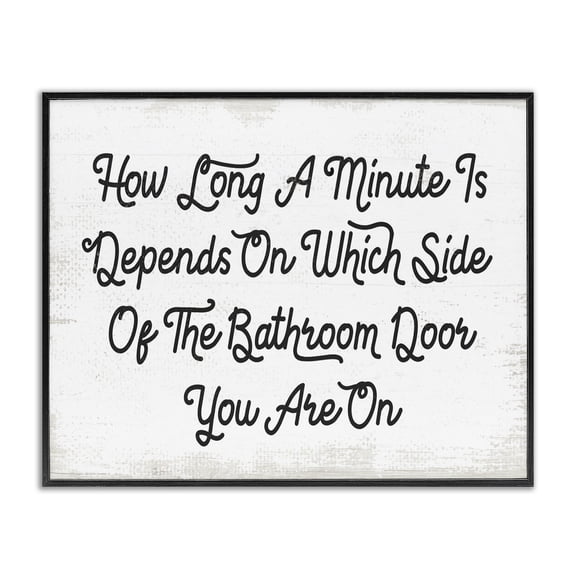 Stupell Industries Rustic Lodge Which Side Funny Bathroom Word Design Black Framed Giclee Art, 14 x 11, by Lil' Rue