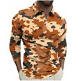 thumbnail image 2 of Blusa y camisa de manga larga con cuello vuelto para hombre, jersey de solapa con cremallera y manga larga, blusa informal estampada para San Valentín, poliéster para hombre, 2 of 5